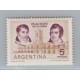 ARGENTINA 1960 GJ 1173A VARIEDAD PAPEL SATINADO ESTAMPILLA NUEVA MINT !!! U$ 7